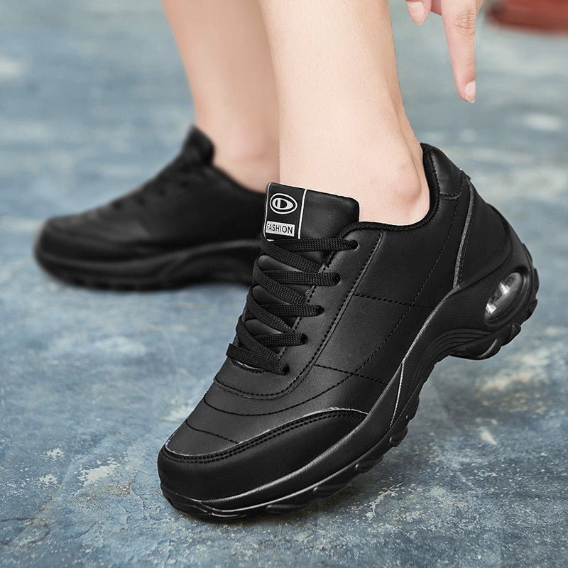 Spring New Arrival Brand Back Shoes Leather Waterproof Sneaker Team Dancing Shoes Women's Travel Shoes Air Cushion Soft Sole Shoes