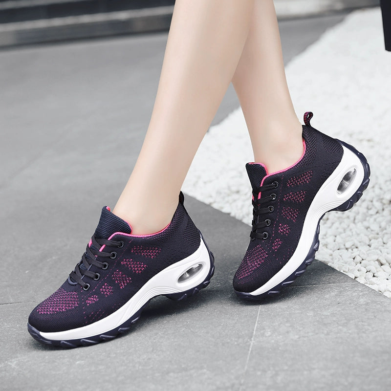 Spring New Arrival Brand Back Shoes Leather Waterproof Sneaker Team Dancing Shoes Women's Travel Shoes Air Cushion Soft Sole Shoes