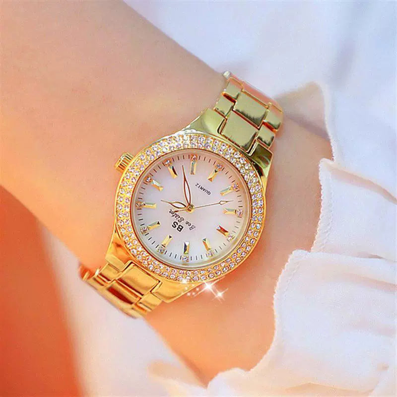 2023 Ladies Wrist Watches Dress Gold Watch Women Crystal