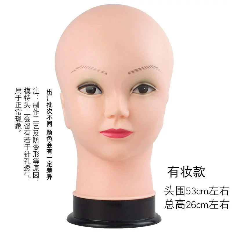[Hsiu_Practice Model Mannequin Head] Hairdressing Makeup Wig Silicone Mock Wig Cos Makeup Female Smooth Hair