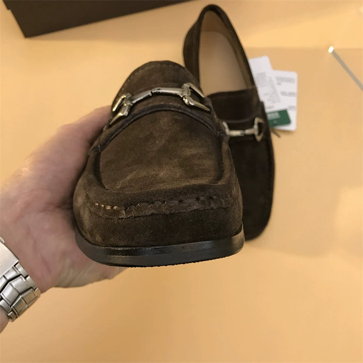 Slip-on Frosted with Heel Casual Suede Loafers