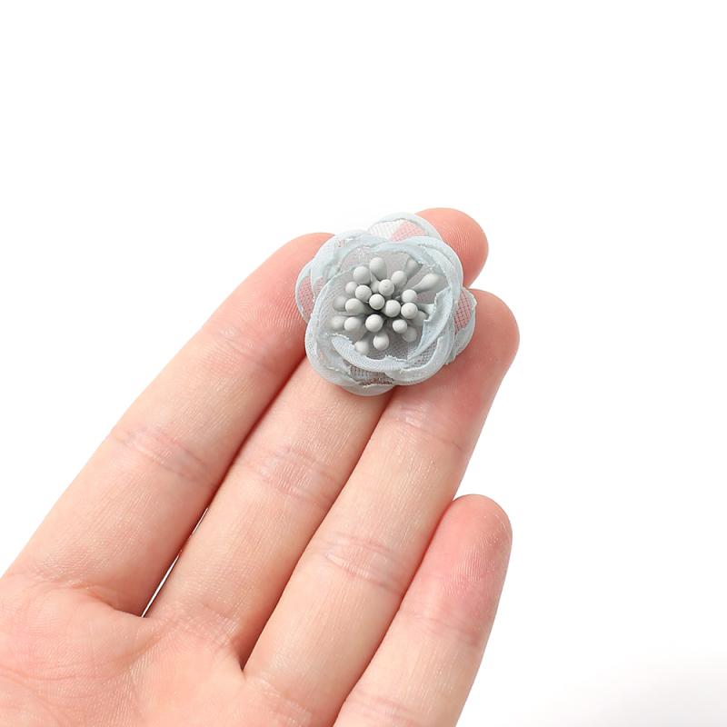 Artificial Mini Yarn Fabric Flower Fake Flower Clothing Shoes and Hat Decoration Material Hairpin Headdress DIY Handmade Accessories