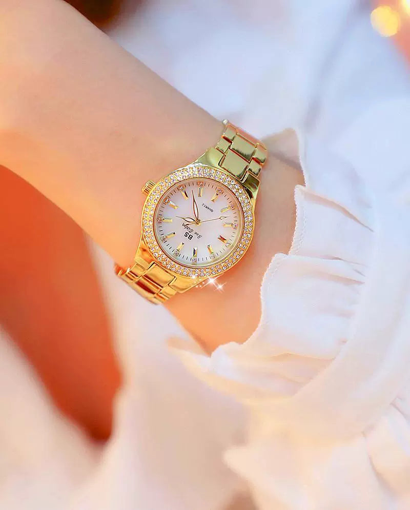 2023 Ladies Wrist Watches Dress Gold Watch Women Crystal