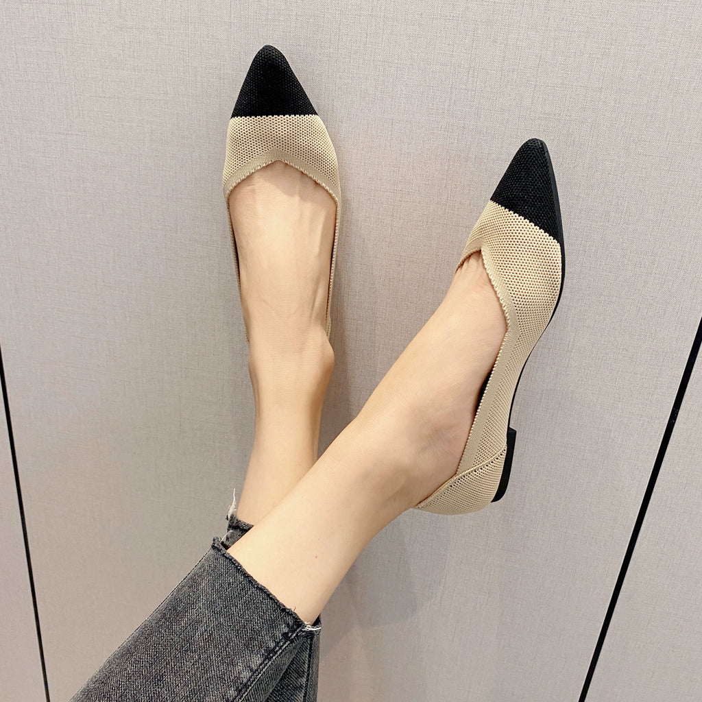 Princess Breathable Woven Pointed Plaid Old Beijing Cloth Shoes