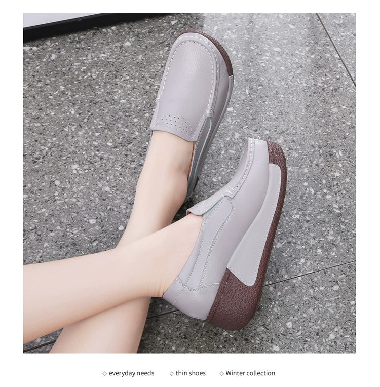Thick Sole Wedge Casual Slip-on Platform Platform Platform Shoes