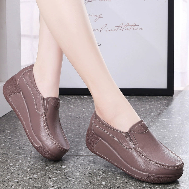 Thick Sole Wedge Casual Slip-on Platform Platform Platform Shoes