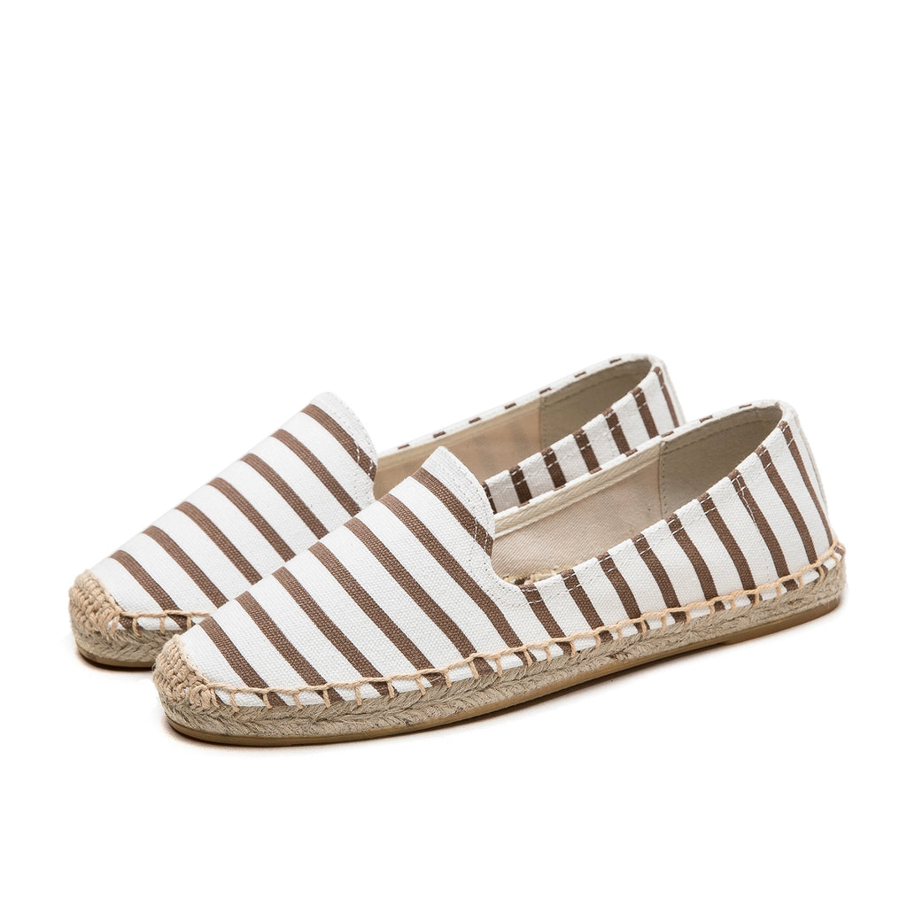 Thick Sole Spring and Summer Leisure Comfortable Soft Canvas Straw Shoes