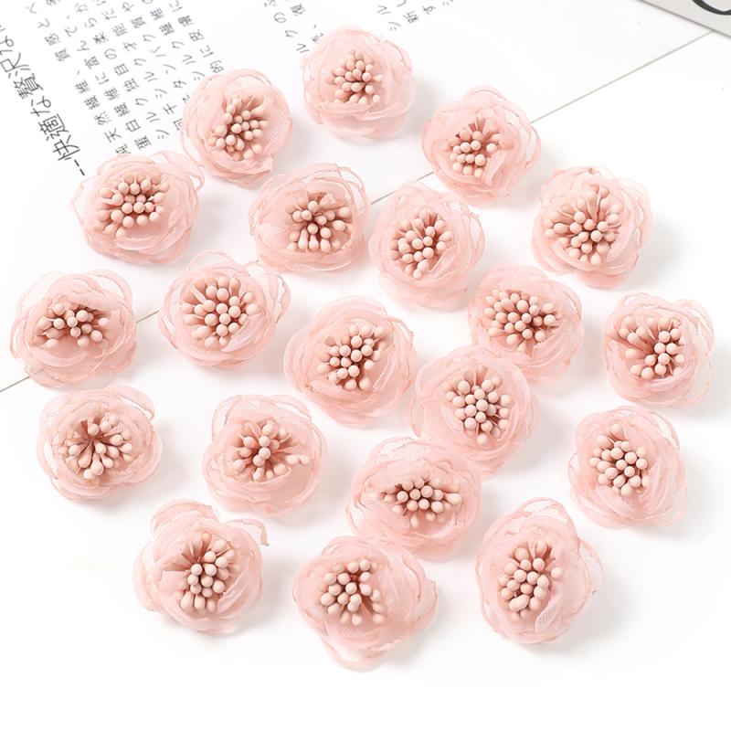 Artificial Mini Yarn Fabric Flower Fake Flower Clothing Shoes and Hat Decoration Material Hairpin Headdress DIY Handmade Accessories