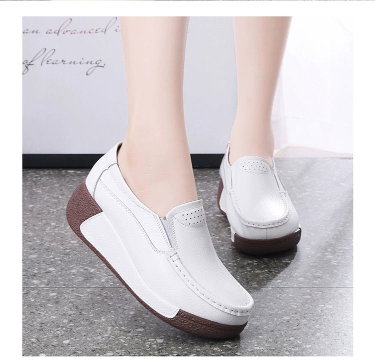 Thick Sole Wedge Casual Slip-on Platform Platform Platform Shoes