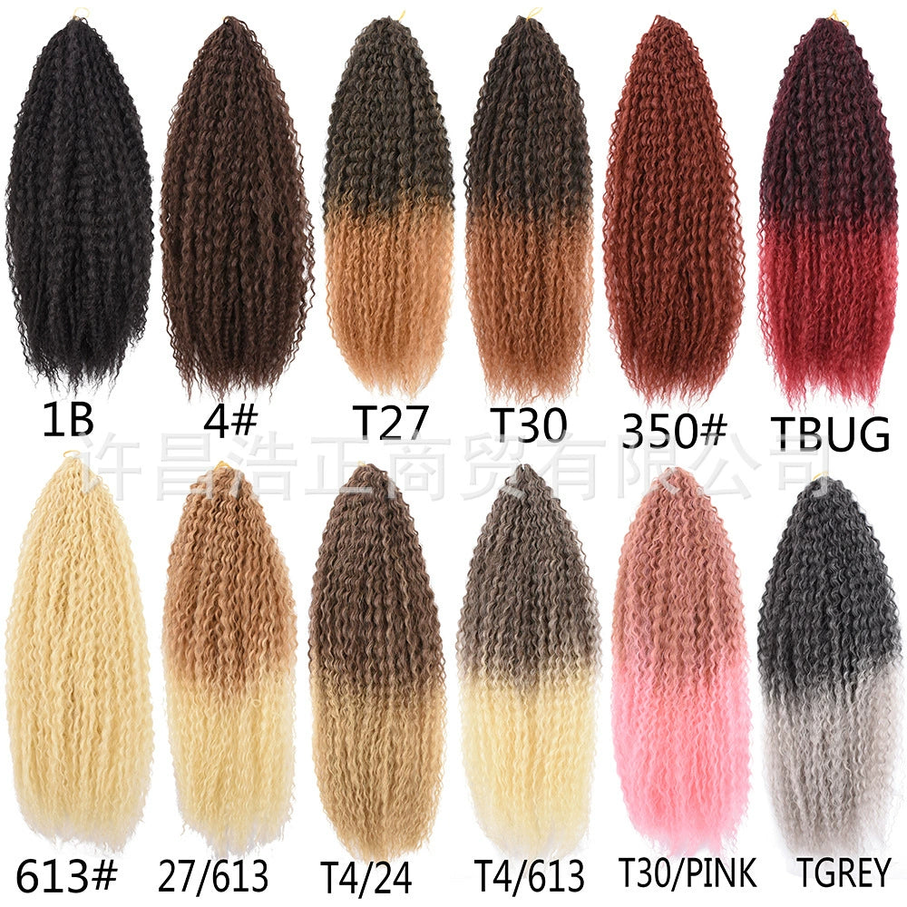 Brazilian Hair Extensions Brzilian Braid Crochet Hair Fashion African Wig Chemical Fiber Crochet Hair