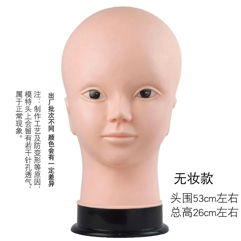 [Hsiu_Practice Model Mannequin Head] Hairdressing Makeup Wig Silicone Mock Wig Cos Makeup Female Smooth Hair
