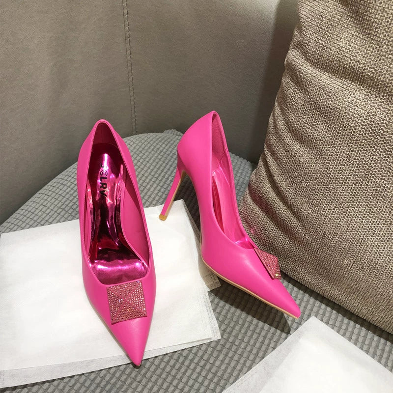 Spring Fashion Stiletto Low-Cut Patent Leather Shoes