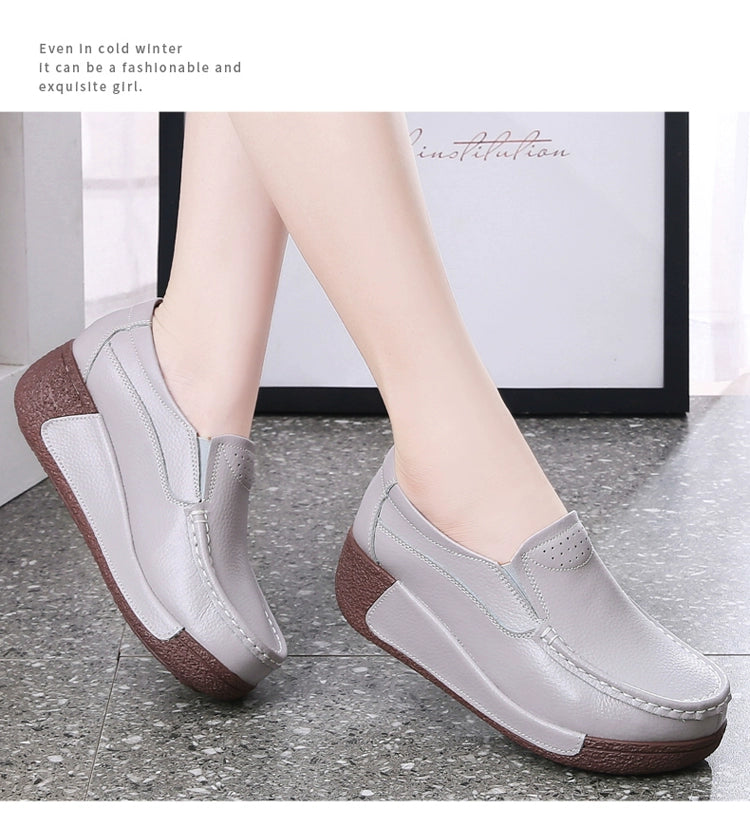 Thick Sole Wedge Casual Slip-on Platform Platform Platform Shoes