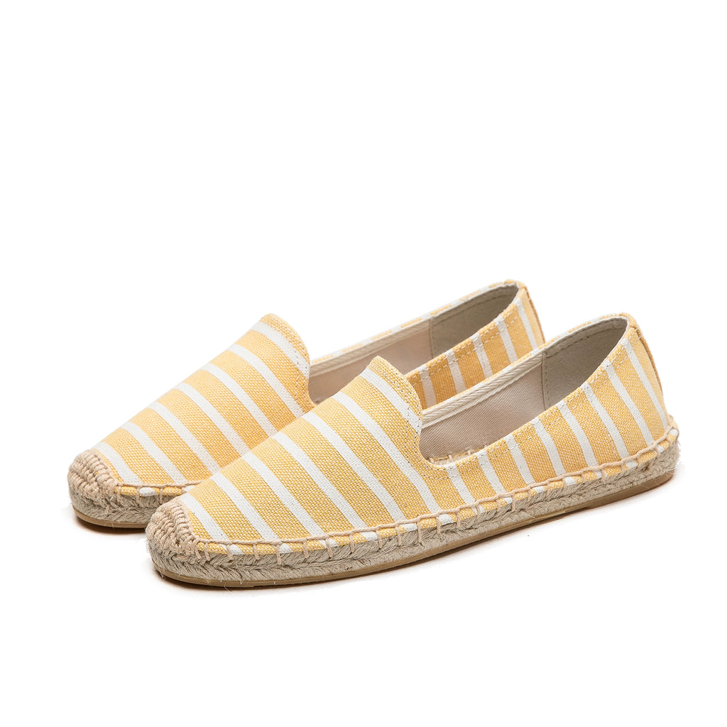 Thick Sole Spring and Summer Leisure Comfortable Soft Canvas Straw Shoes