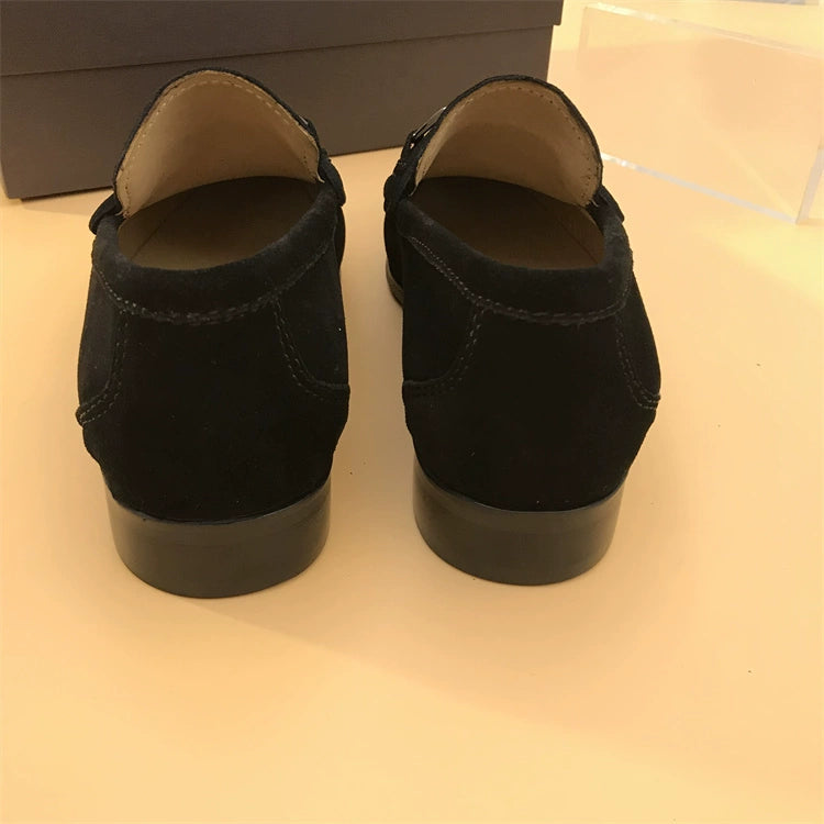 Slip-on Frosted with Heel Casual Suede Loafers