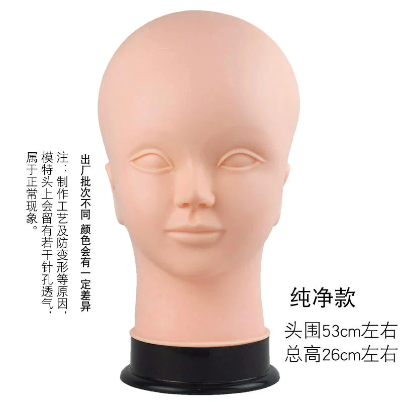 [Hsiu_Practice Model Mannequin Head] Hairdressing Makeup Wig Silicone Mock Wig Cos Makeup Female Smooth Hair