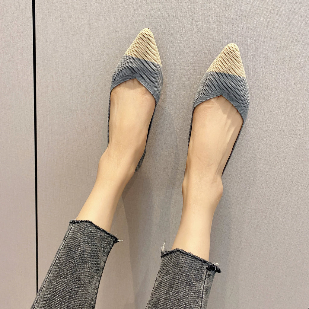 Princess Breathable Woven Pointed Plaid Old Beijing Cloth Shoes