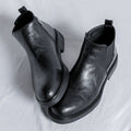 Winter Men Leather Chelsea Boots Slip-on Dress Formal Shoes
