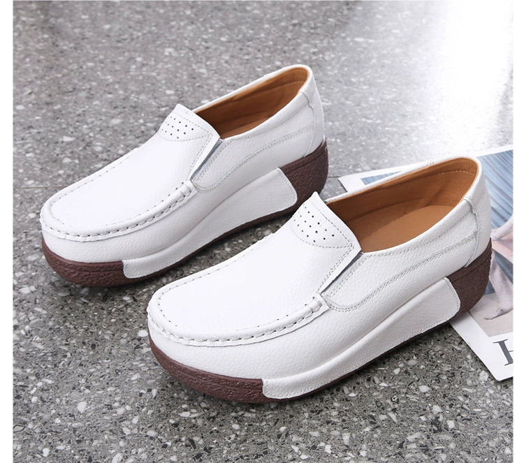 Thick Sole Wedge Casual Slip-on Platform Platform Platform Shoes