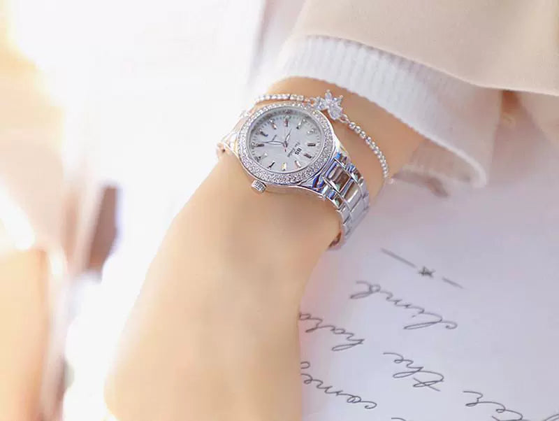 2023 Ladies Wrist Watches Dress Gold Watch Women Crystal