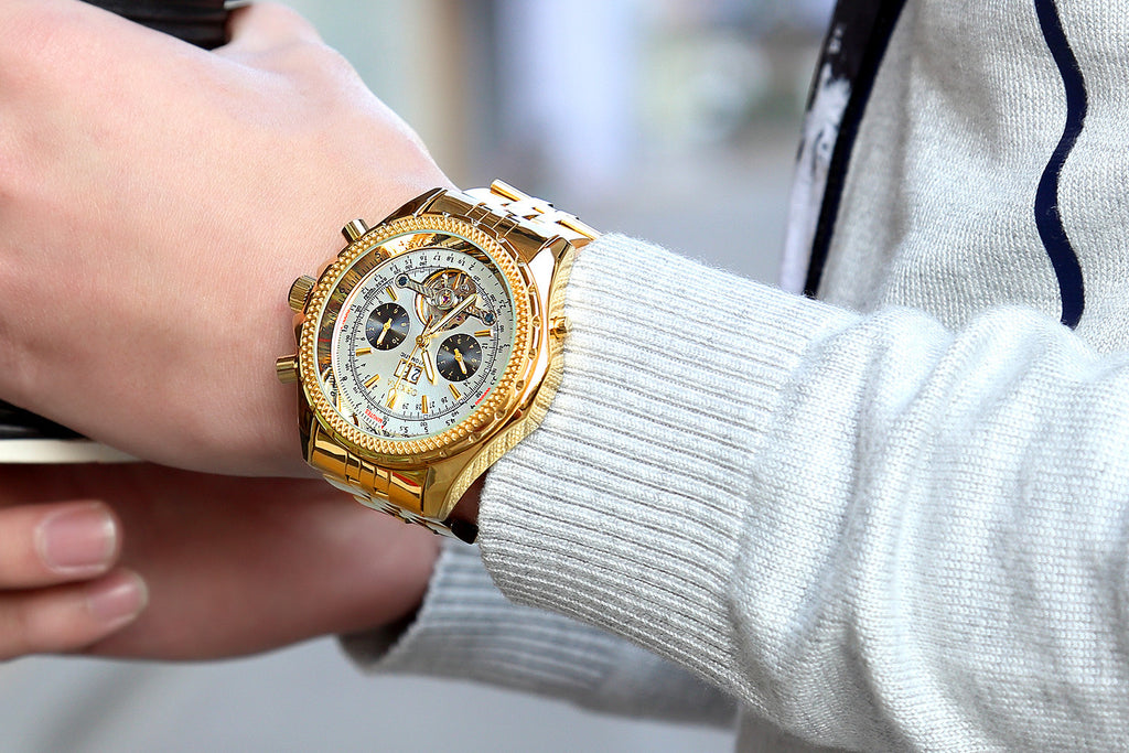 Men's Mechanical Watch Steel Belt Wristwatch Men's Mechanical Watch