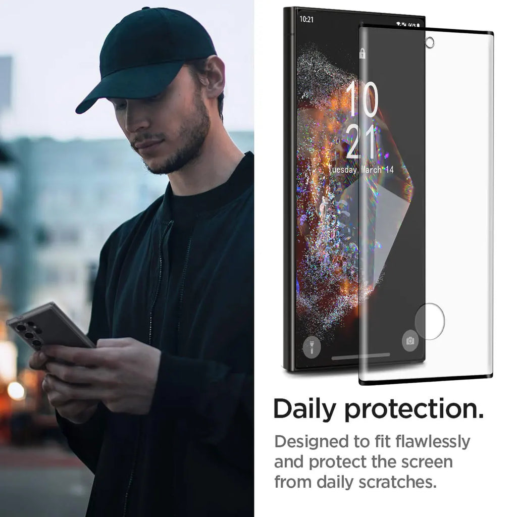 For Samsung Galaxy S24/S24 Plus/S24+/S24 Ultra 5G Case Friendly Full Coverage Clear Tempered Glass Screen Protectors 4-Pack