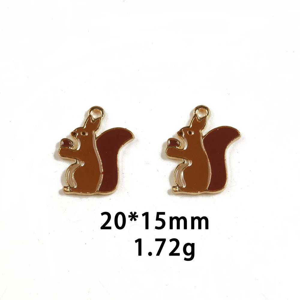 10pcs/Lot Thanksgiving Turkey Cake Pumpkin Maple Oil Enamel DIY Charms for Bag Earring Necklace Jewelry Making Handmade Pendant