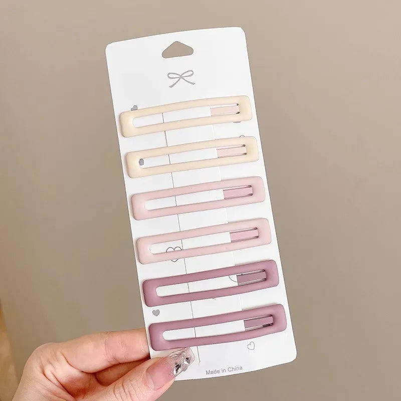 6pcs Dopamine Color BB Clip for Women Sweet Cute Hair Side Clips Bangs Clip Fashion Barrettes Headwear Hair Accessories Заколки