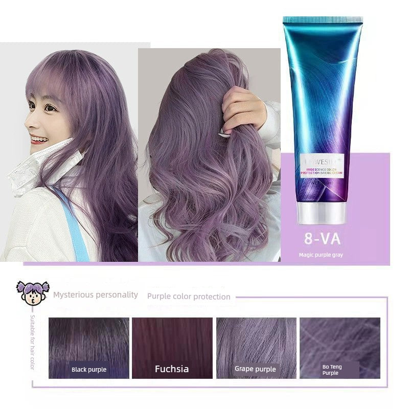 Solid Color Hair Conditioner Purple Pink Brown Red Green Blue Black Gray Hair Mask Color Fixing Agent Dyeing Lock Color Supplement Shampoo