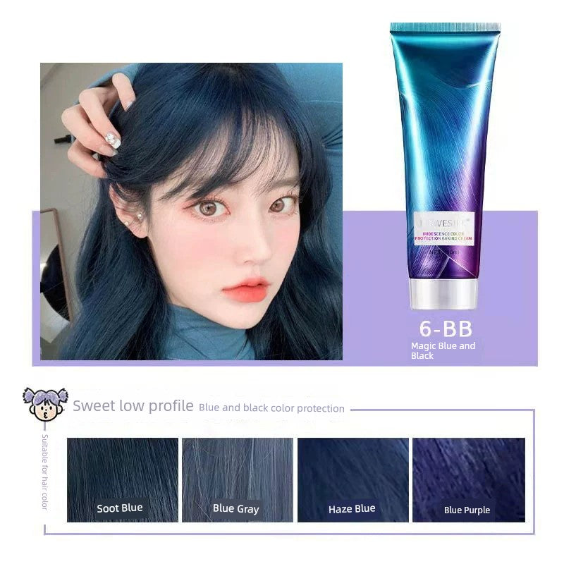Solid Color Hair Conditioner Purple Pink Brown Red Green Blue Black Gray Hair Mask Color Fixing Agent Dyeing Lock Color Supplement Shampoo