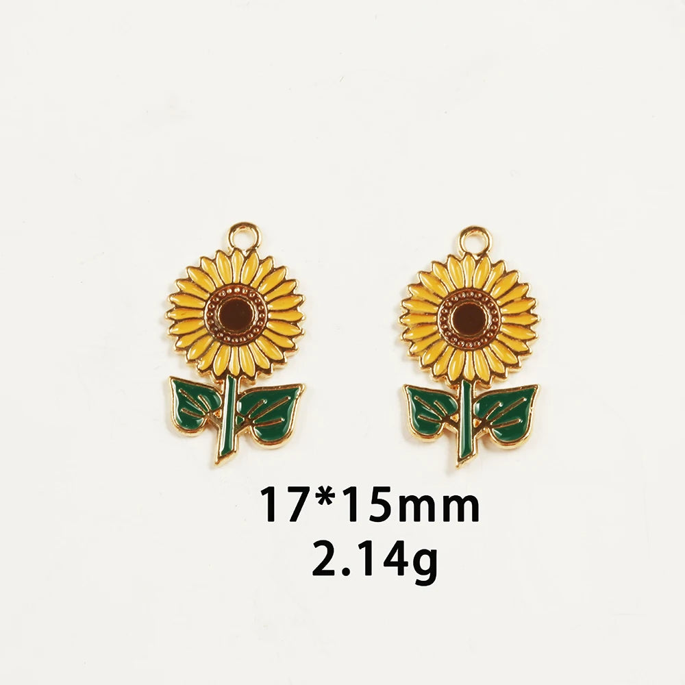 10pcs/Lot Thanksgiving Turkey Cake Pumpkin Maple Oil Enamel DIY Charms for Bag Earring Necklace Jewelry Making Handmade Pendant