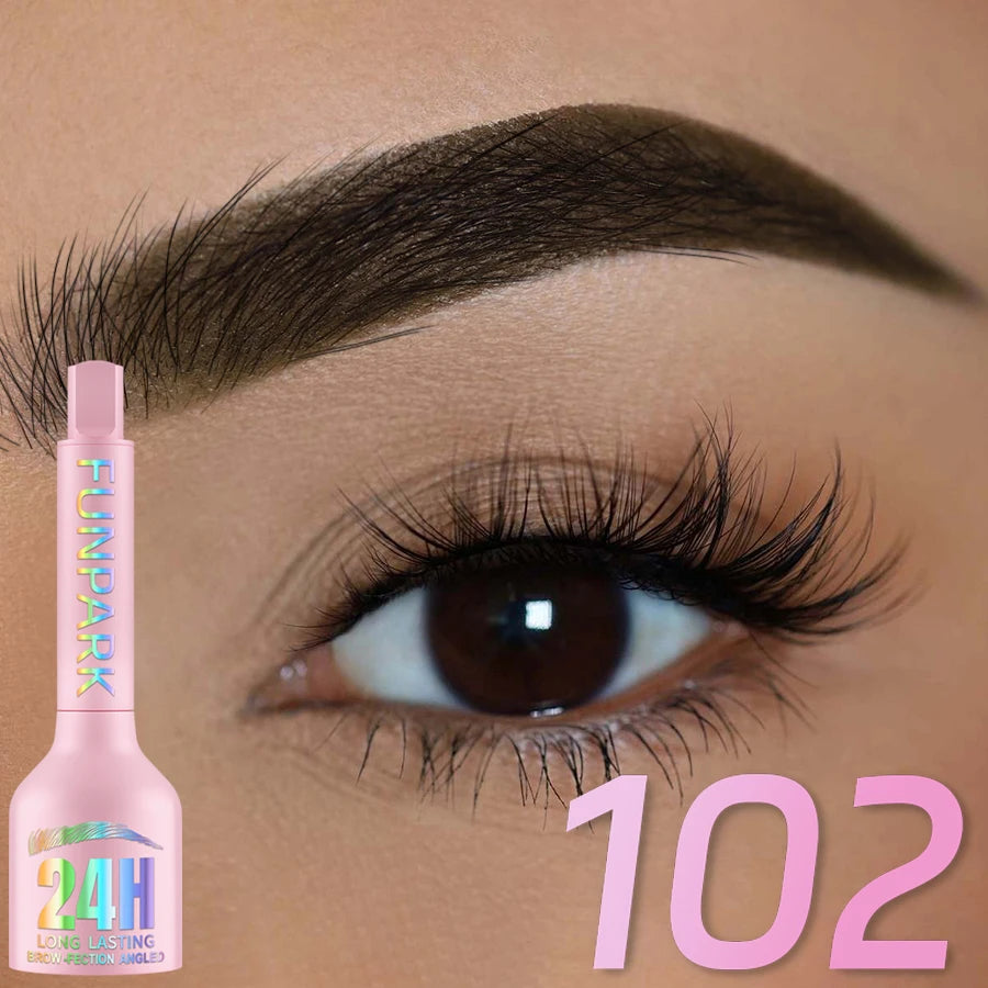 3D Dye Eyebrow Pencil Hairling Anti-smudge Waterproof 3 Colors Black Brown Brush Natural Wild Eyebrow Enhancers Cream Makeup - Heavenly shershelle