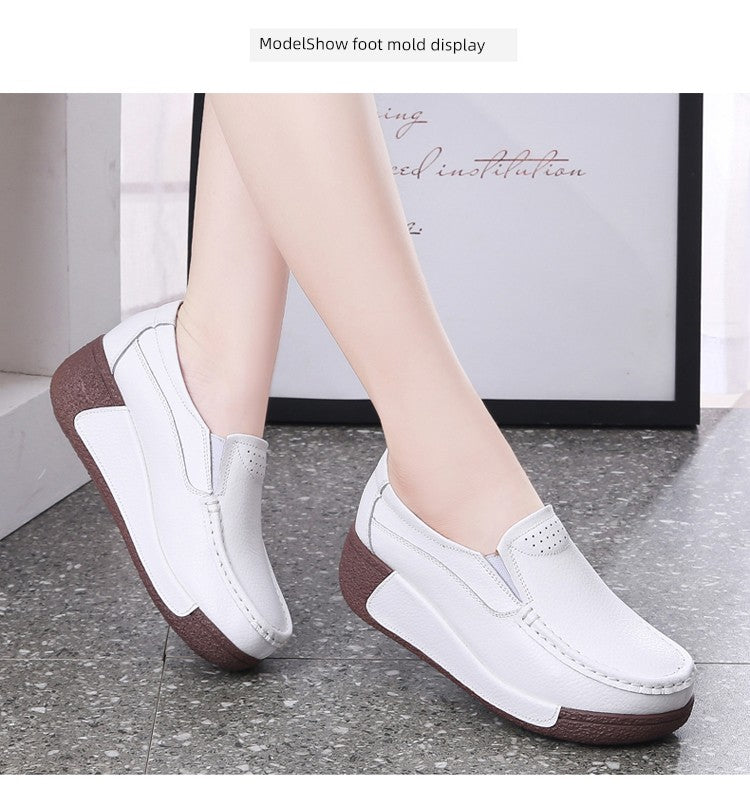 Thick Sole Wedge Casual Slip-on Platform Platform Platform Shoes