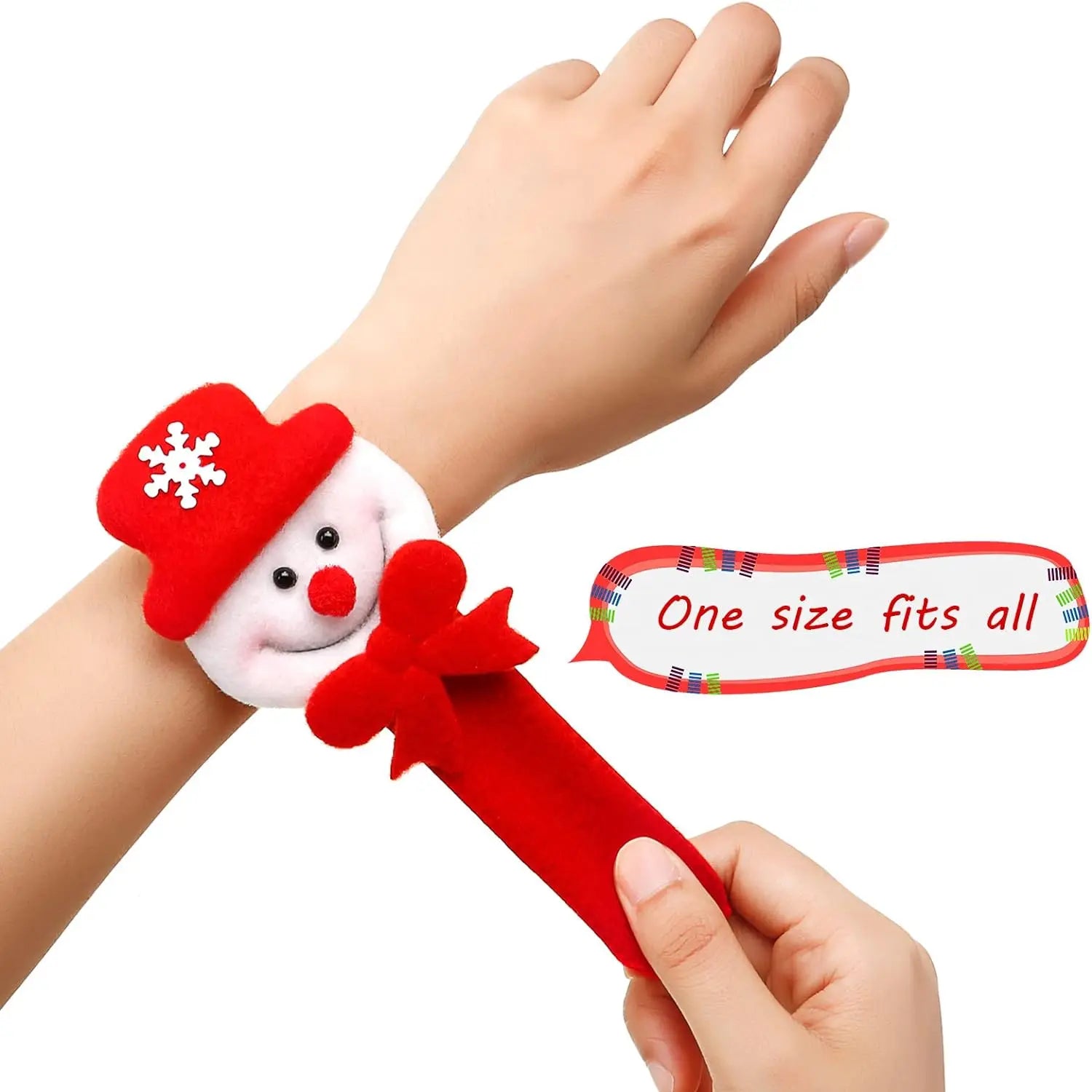 10 Pieces Christmas Slap Bracelets Christmas Snap Bracelet Party Favors Xmas Slap Bands Include Santa Claus Snowman Reindeer Bea