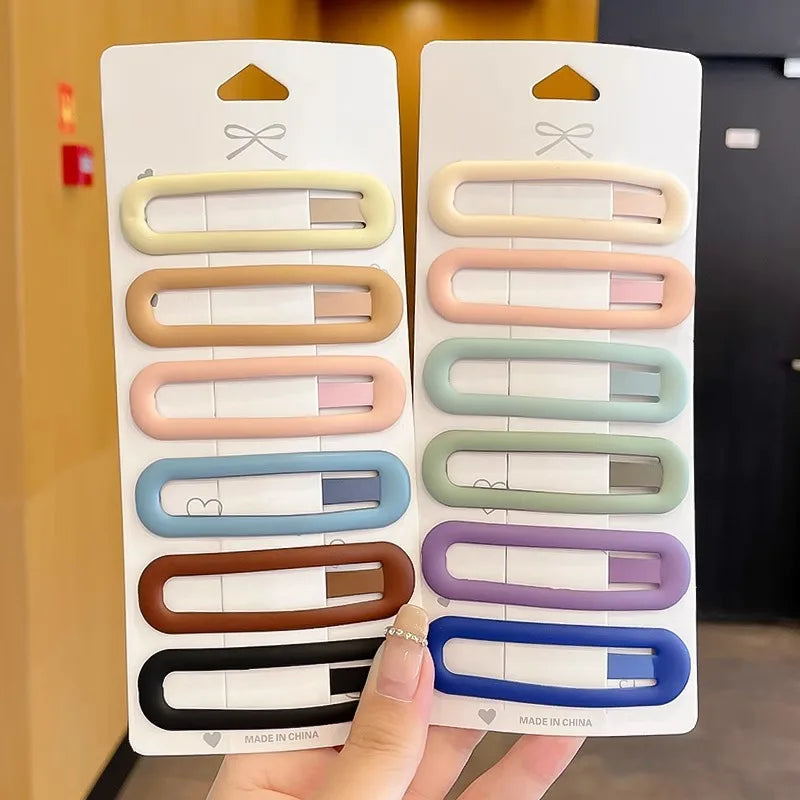 6pcs Dopamine Color BB Clip for Women Sweet Cute Hair Side Clips Bangs Clip Fashion Barrettes Headwear Hair Accessories Заколки