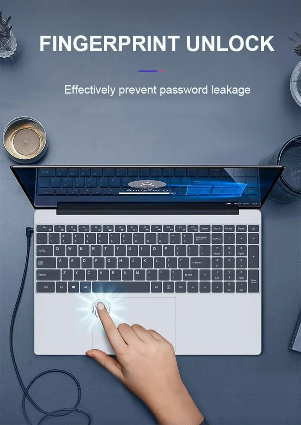 2025 laptop 15.6 Inch Laptop Windows 11 Intel Core i7 8500Y 16GB RAM 1TB SSD Fingerprint Unlock Study Office Pc Laptops Computer