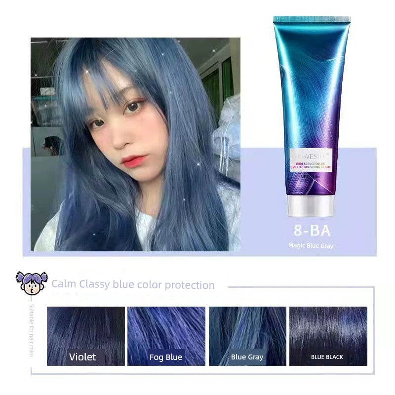 Solid Color Hair Conditioner Purple Pink Brown Red Green Blue Black Gray Hair Mask Color Fixing Agent Dyeing Lock Color Supplement Shampoo