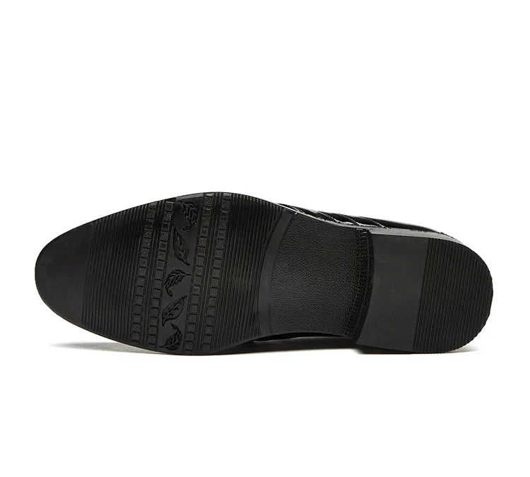 Mens Lace Up Dress Shoes Modern Formal Business Casual Office Suit Tuxedo Patent Leather Oxford Shoes