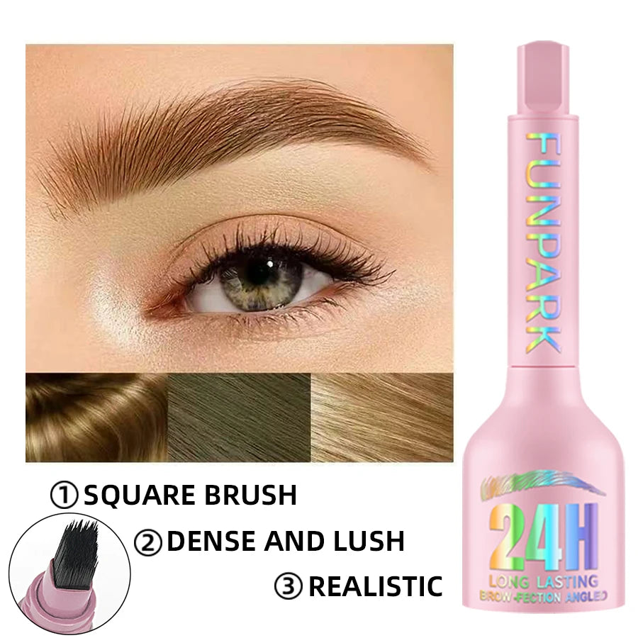 3D Dye Eyebrow Pencil Hairling Anti-smudge Waterproof 3 Colors Black Brown Brush Natural Wild Eyebrow Enhancers Cream Makeup - Heavenly shershelle