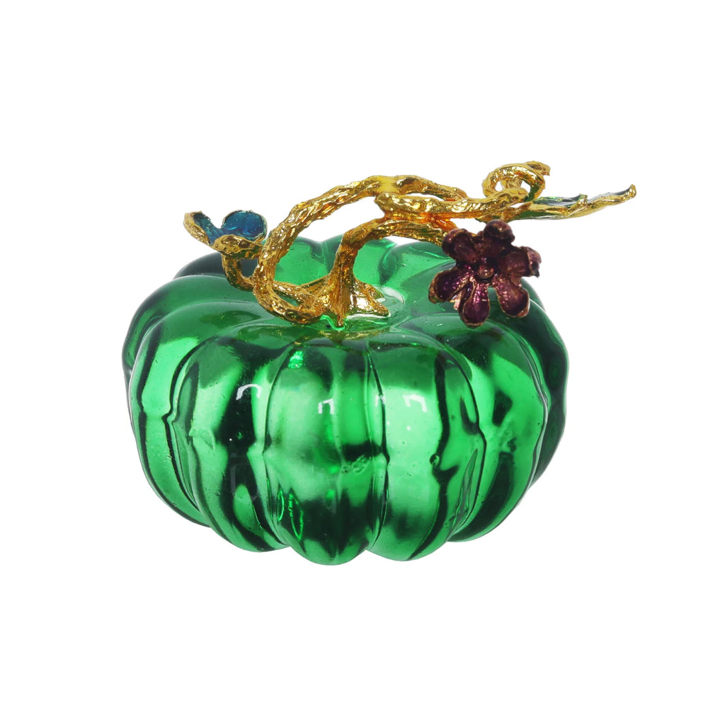 1pc Crystal Glass Pumpkin Collectible Figurine, Pumpkin Decor for Fall Harvest Halloween Thanksgiving Table Decoration