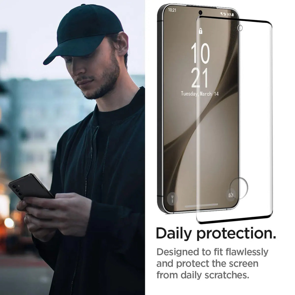 For Samsung Galaxy S24/S24 Plus/S24+/S24 Ultra 5G Case Friendly Full Coverage Clear Tempered Glass Screen Protectors 4-Pack