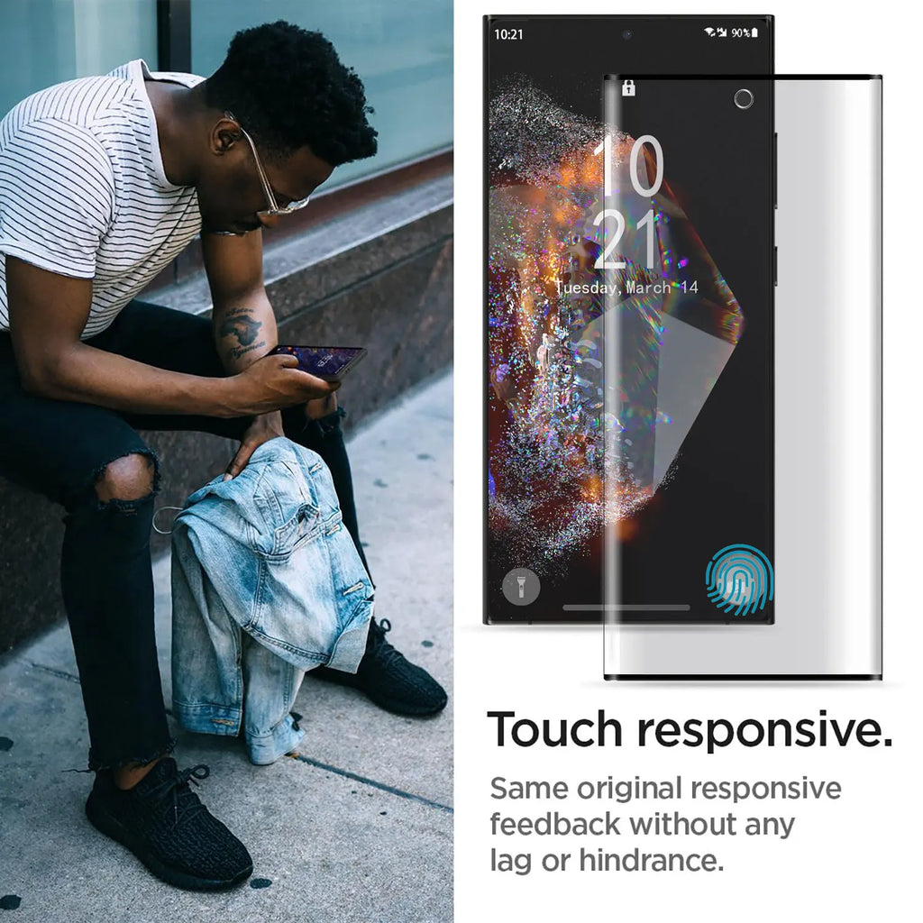 For Samsung Galaxy S24/S24 Plus/S24+/S24 Ultra 5G Case Friendly Full Coverage Clear Tempered Glass Screen Protectors 4-Pack