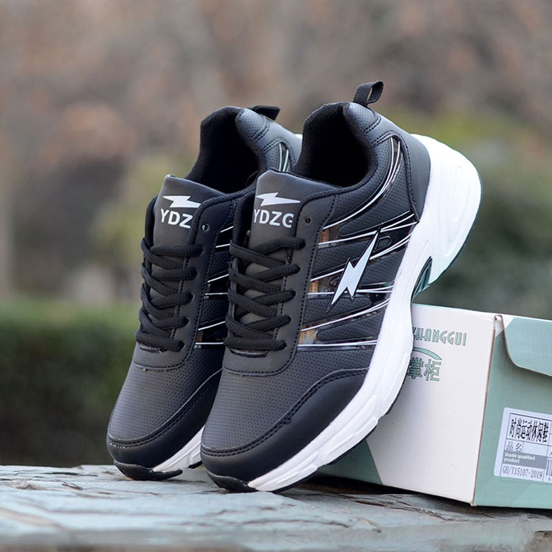 Soft Bottom Leather Surface Lace-up Easiest for Match Sneaker