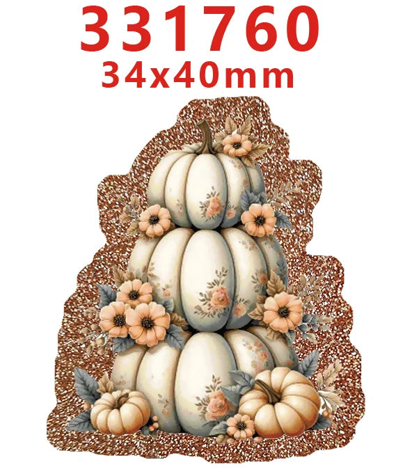 10 Pcs Fall Thanks Giving Glitter Acrylic Planar Resins Cartoon Christmas For DIY Making Hair BowsCrafts 334123