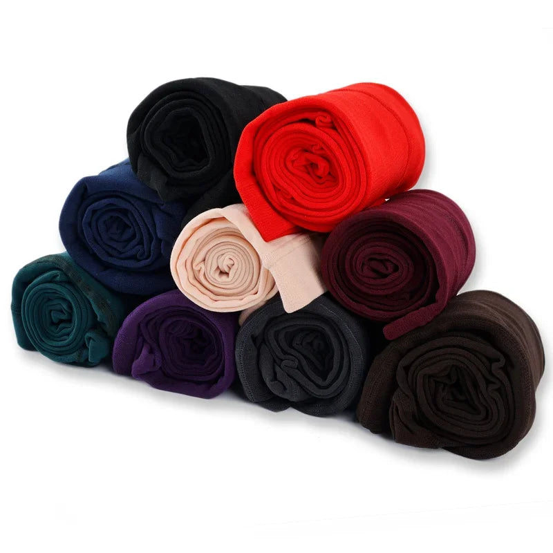 Women Winter Leggings Warm Pantyhose High Waist Solid Color Velvet Thermal Thickened Velvet Leggings Stretchy Black Skin Legging - Heavenly shershelle