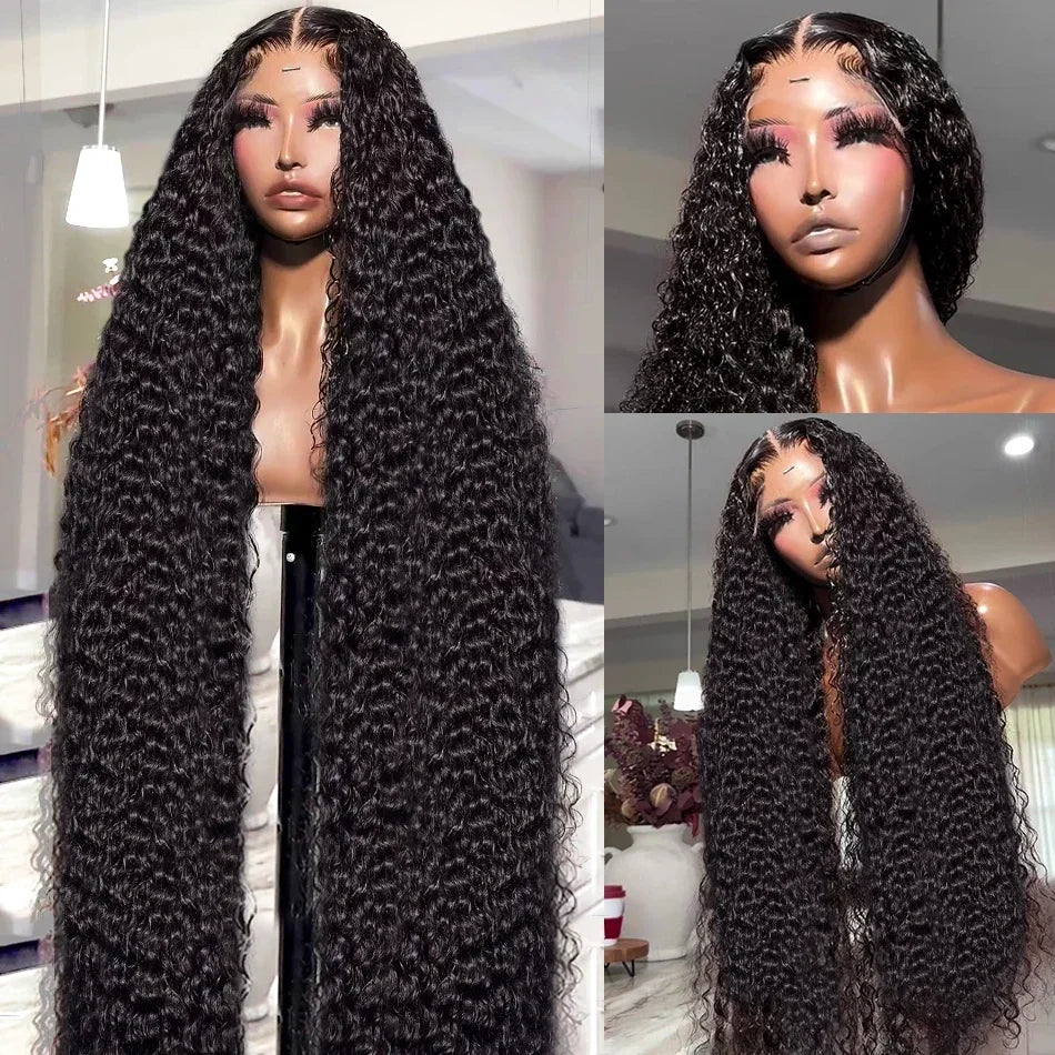 26 Inch 13x6 Hd Lace Wig Curly Lace Front Human Hair Wigs For Black Women Pre Plucked Brazilian Hair 13x4 Deep Wave Frontal Wig