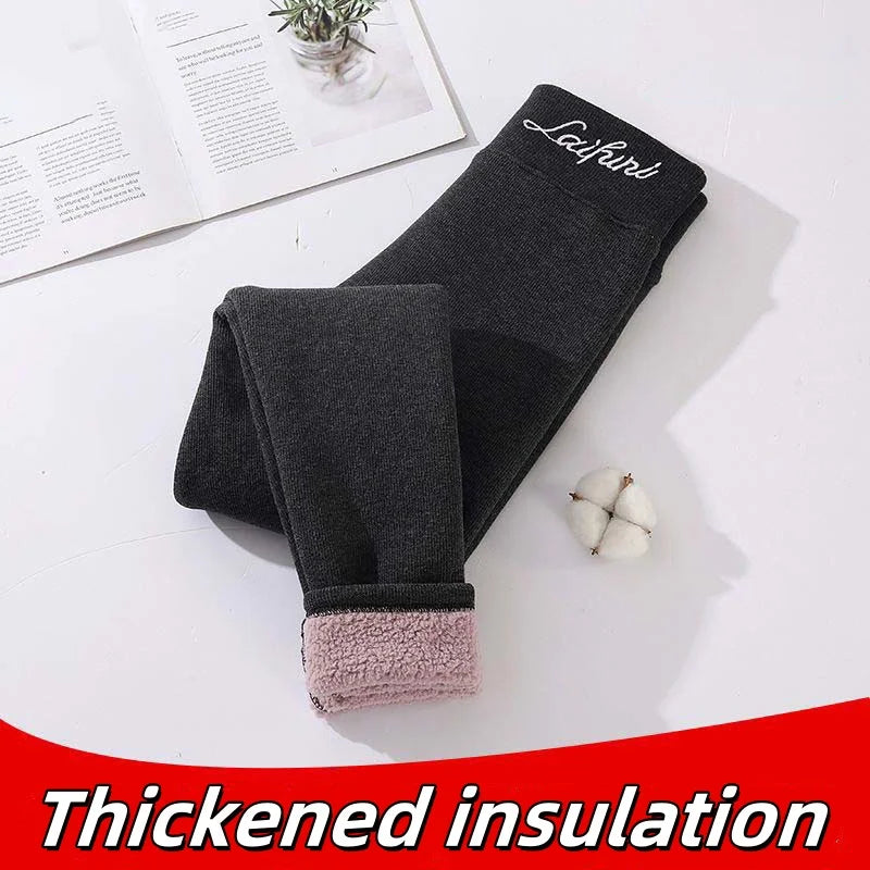 2025 New Warm Leggings Fashion Women Letter Print Autumn Winter Adding Thick Pencil Pants Casual Stretchy Fleece Slim Legging - Heavenly shershelle