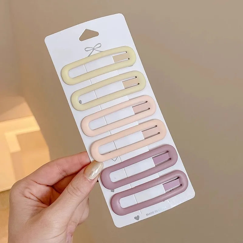 6pcs Dopamine Color BB Clip for Women Sweet Cute Hair Side Clips Bangs Clip Fashion Barrettes Headwear Hair Accessories Заколки