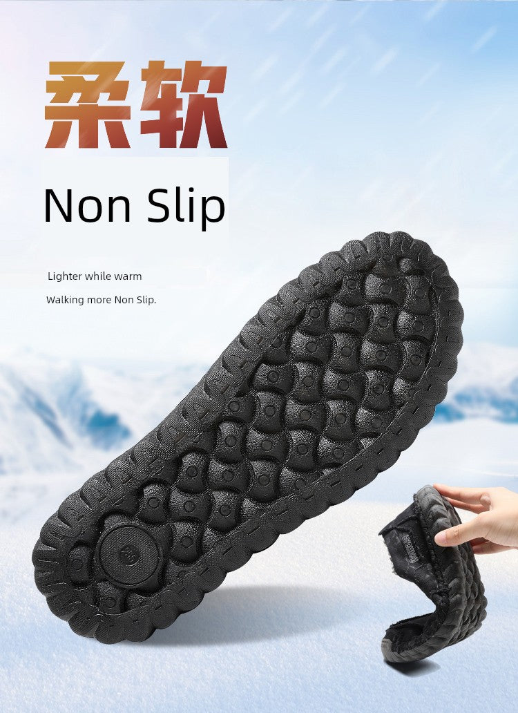 Winter Men's Shoes Old Beijing Cloth Shoes Men's Cotton Shoes Fleece-lined Heattech Comfortable Dad Shoes Soft Bottom Non Slip Men Casual Shoes
