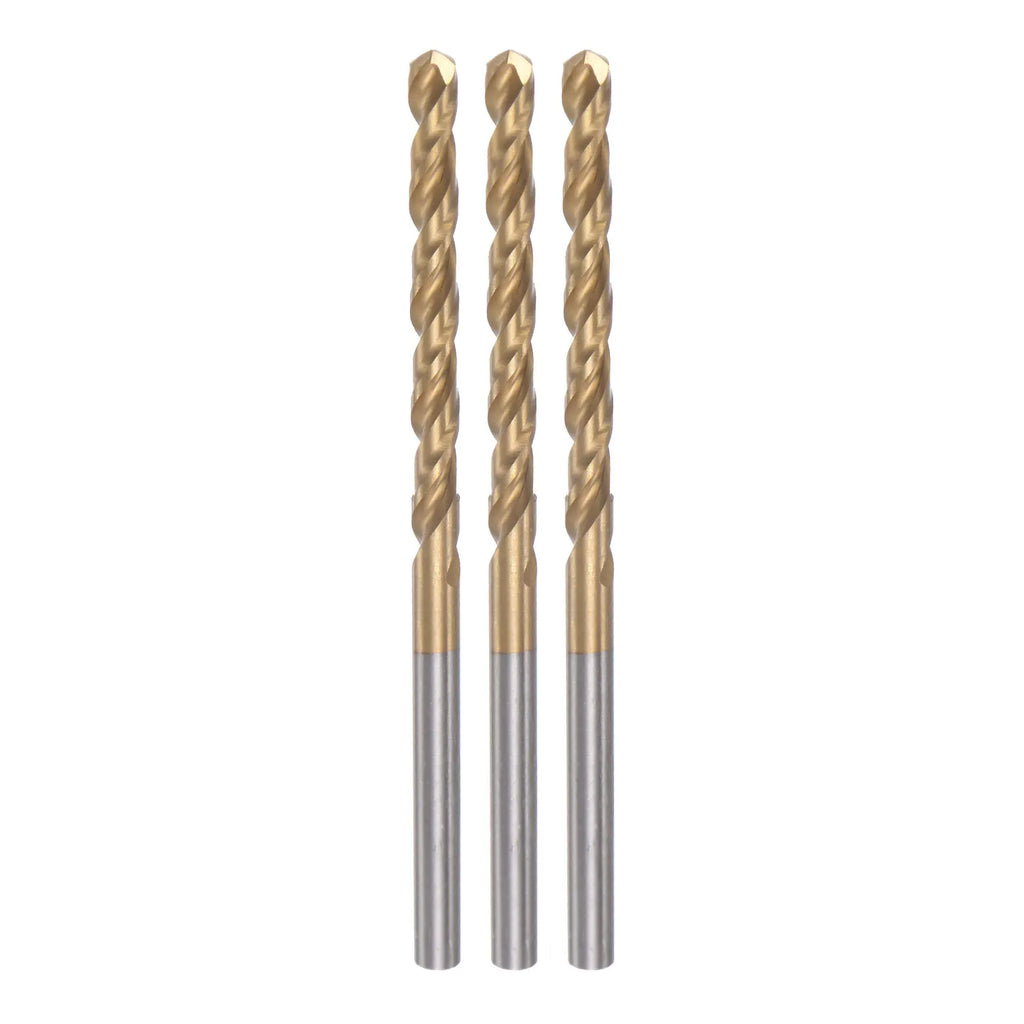 1/3pcs 3.4mm/9mm Titanium Coated M42 High Speed Steel 8% Cobalt (HSS) Twist Drill Bits